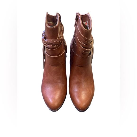 Miranda by Miranda Lambert Cambridge Ankle Boots Western Heeled Brown Size 8 M - Picture 3 of 10